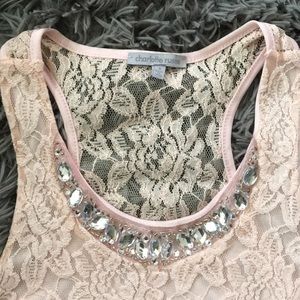Charlotte Russe Tops - Charlotte Russe Light Pink Floral Tank Charlotte Russe Tops - Charlotte Russe Light Pink Floral Tank